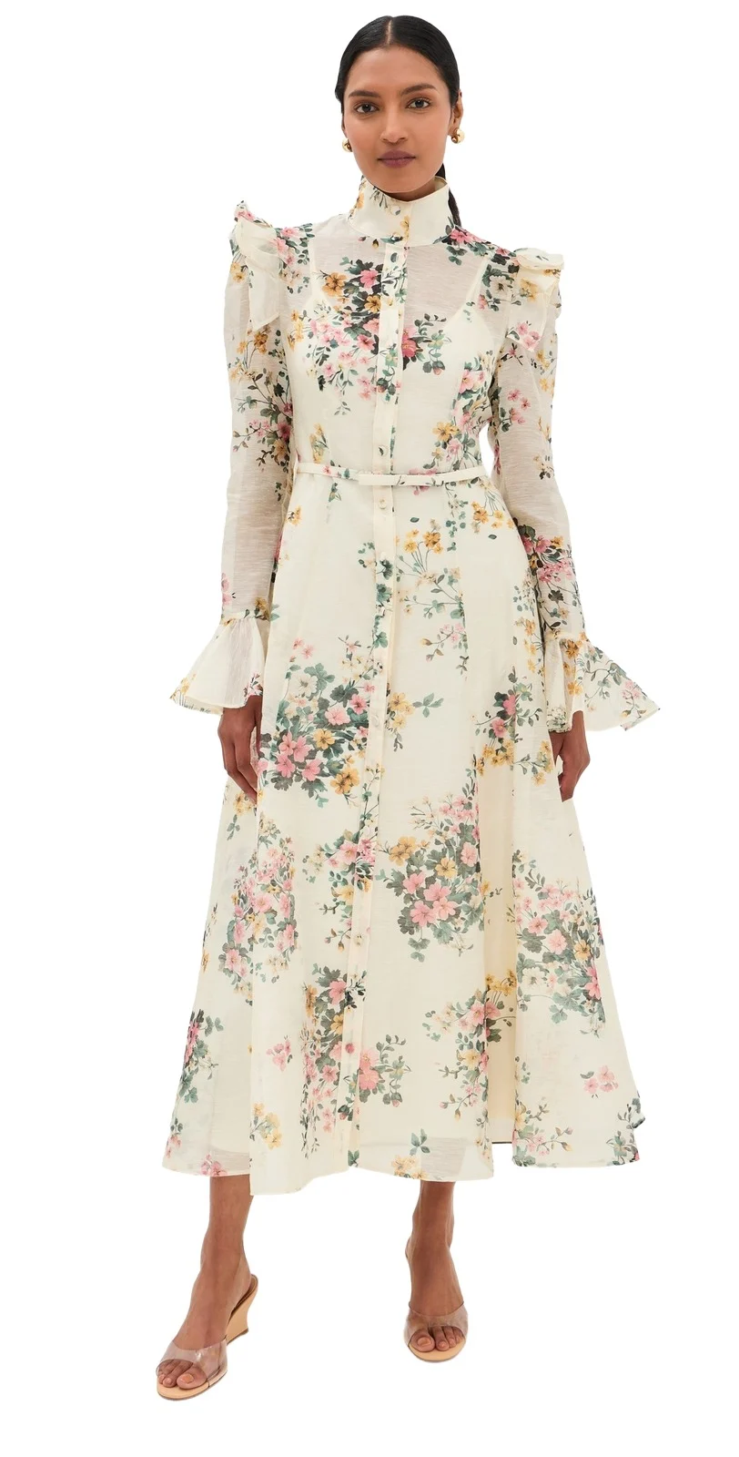 Katrina Butterfly Sleeve Midi Dress