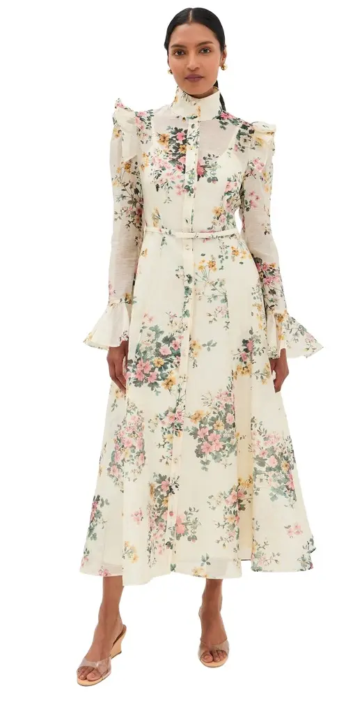 Katrina Butterfly Sleeve Midi Dress