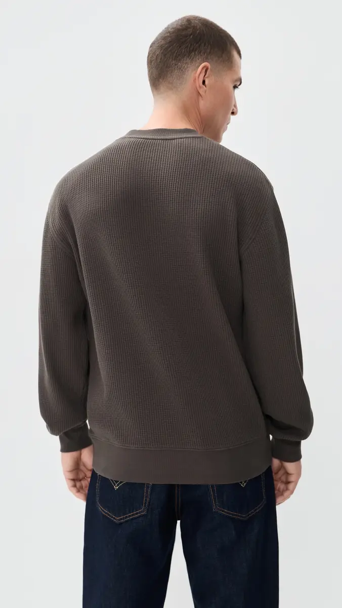 Madewell Waffle Crew Neck Pullover | Thumbnail 3