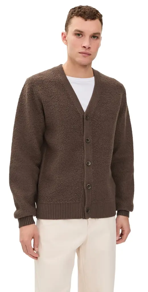 REIGNING CHAMP Textured Boucle Turf Cardigan