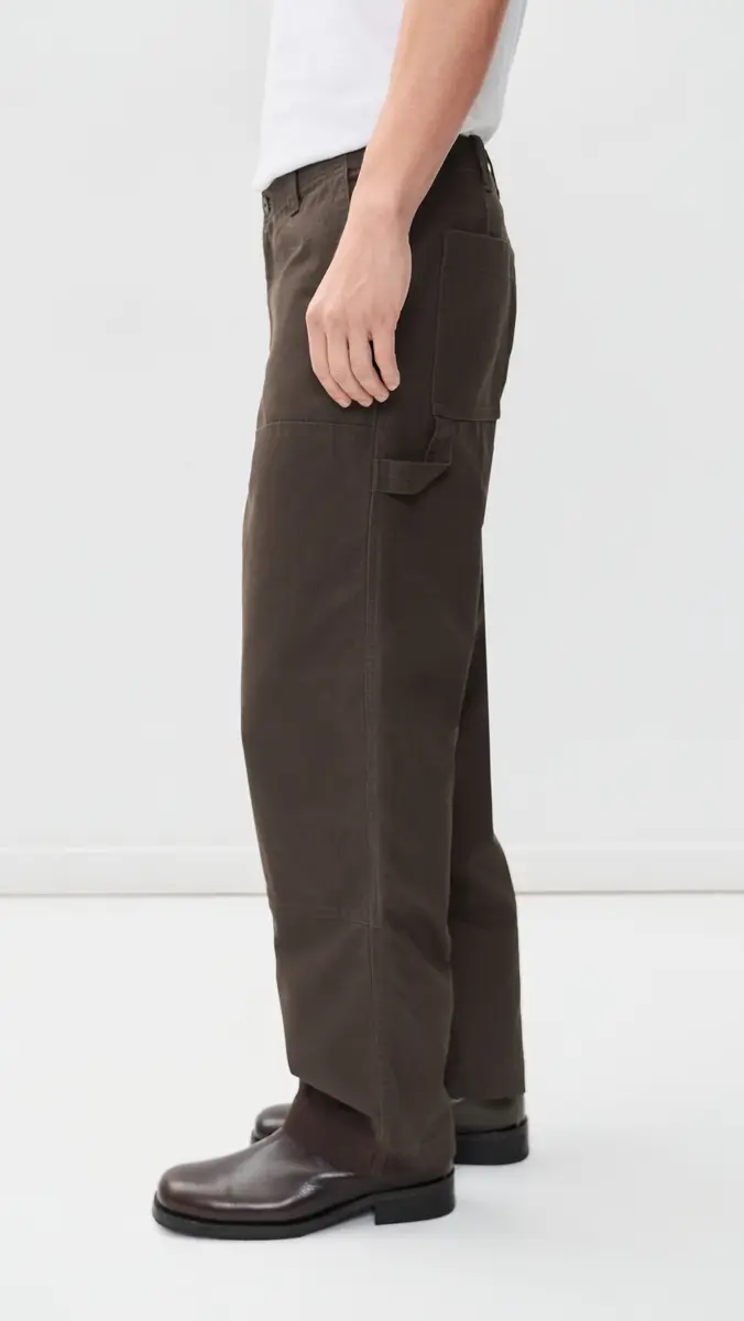 REIGNING CHAMP Cotton Canvas Double Knee Relaxed Pants | Thumbnail 4
