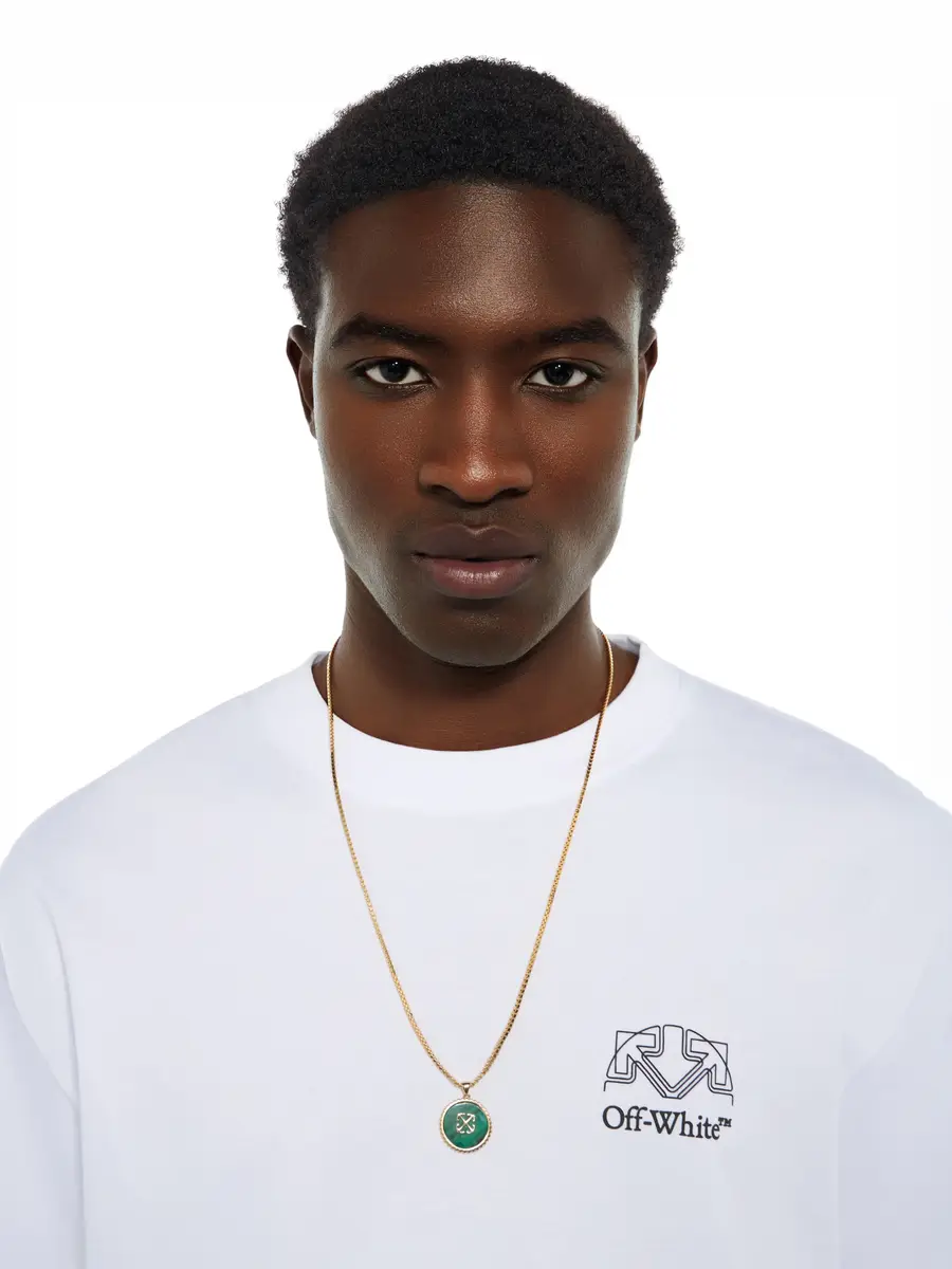 Off-White Arrow Malachite Medallion Necklace | Thumbnail 2 Off-White Arrow Malachite Medallion Necklace | Thumbnail 2