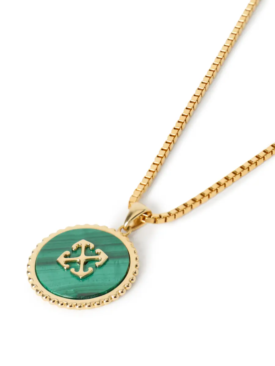 Off-White Arrow Malachite Medallion Necklace | Thumbnail 3 Off-White Arrow Malachite Medallion Necklace | Thumbnail 3