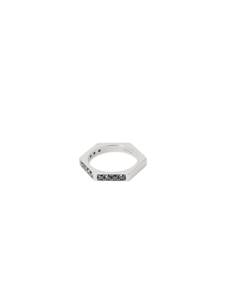 Off-White Hex Nut Diamond Ring | Thumbnail 2 Off-White Hex Nut Diamond Ring | Thumbnail 2
