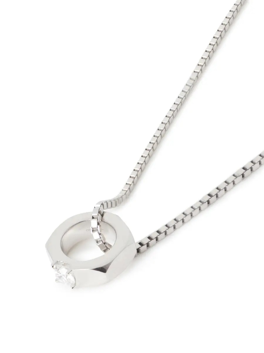 Off-White Hex Nut Diamond Pendant Necklace | Thumbnail 3 Off-White Hex Nut Diamond Pendant Necklace | Thumbnail 3
