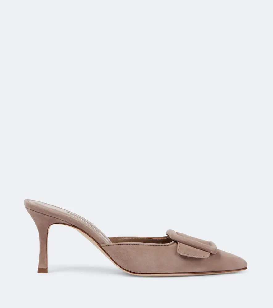 Manolo Blahnik Maysale 70 suede mules | Thumbnail 3 Manolo Blahnik Maysale 70 suede mules | Thumbnail 3