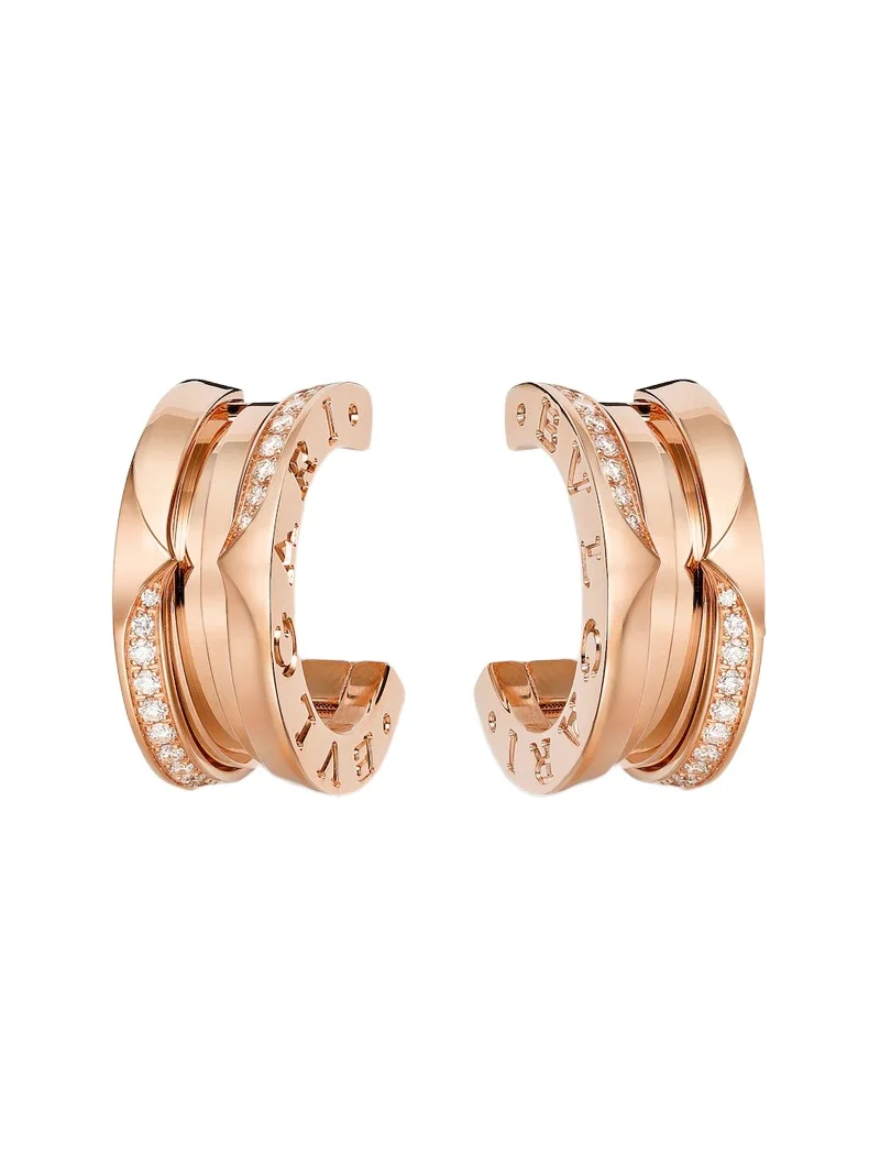 BVLGARI B. zero1 18kt rose gold earrings with diamonds