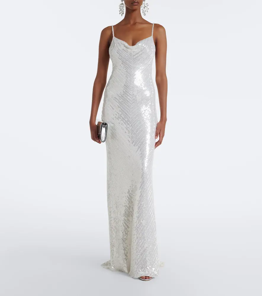 Jenny Packham Shangrila La sequined silk gown | Thumbnail 3 Jenny Packham Shangrila La sequined silk gown | Thumbnail 3