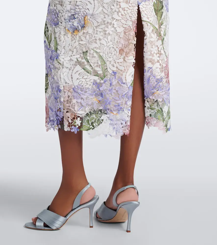 Oscar de la Renta Floral guipure lace midi skirt | Thumbnail 6 Oscar de la Renta Floral guipure lace midi skirt | Thumbnail 6