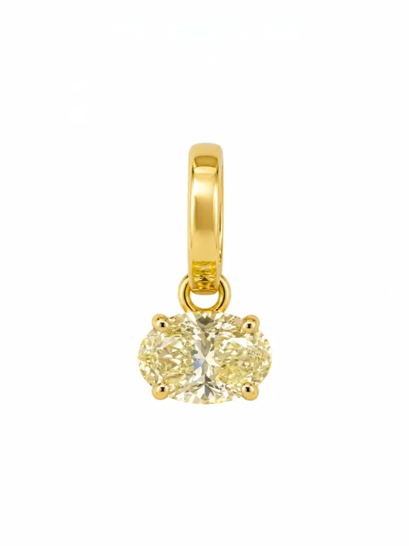 1.25ct Diamond 18K Gold Oval Pendant 1.25ct Diamond 18K Gold Oval Pendant