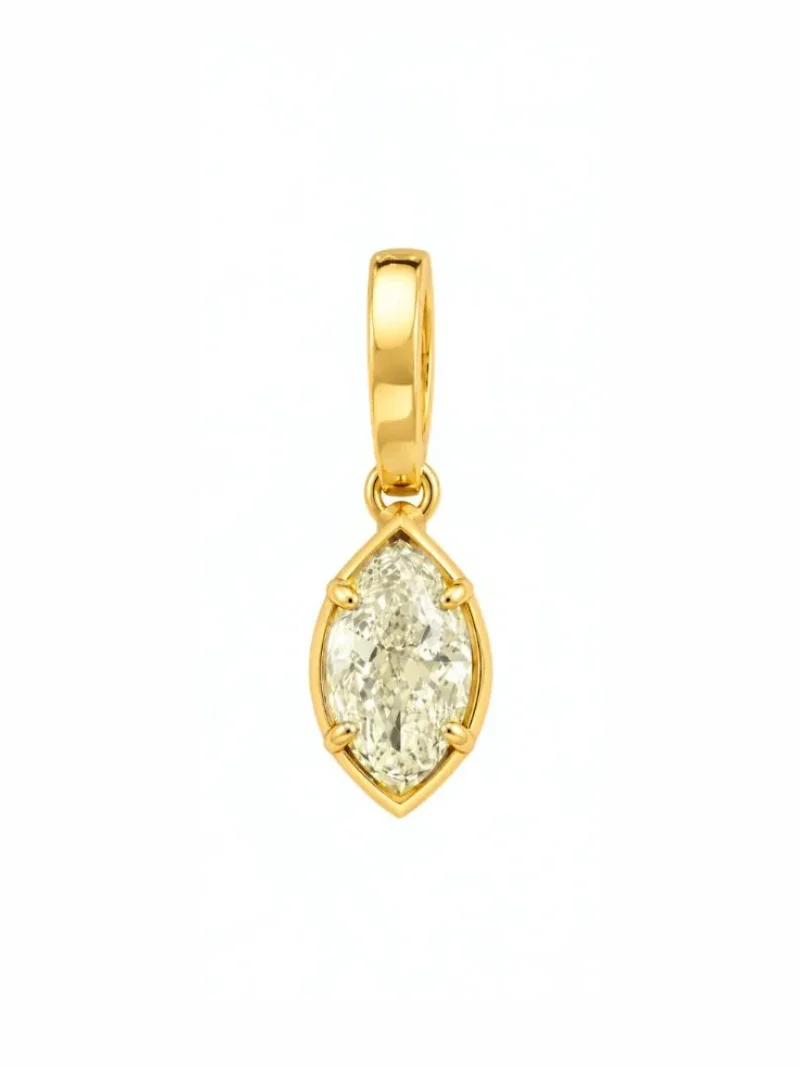 1.50ct Diamond 18K Gold Oval Bezel Pendant 1.50ct Diamond 18K Gold Oval Bezel Pendant