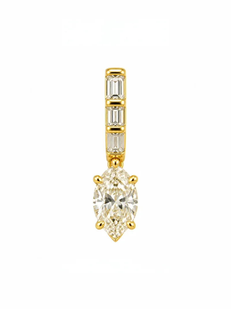 1.96ct Diamond 18K Gold Pear Pendant 1.96ct Diamond 18K Gold Pear Pendant