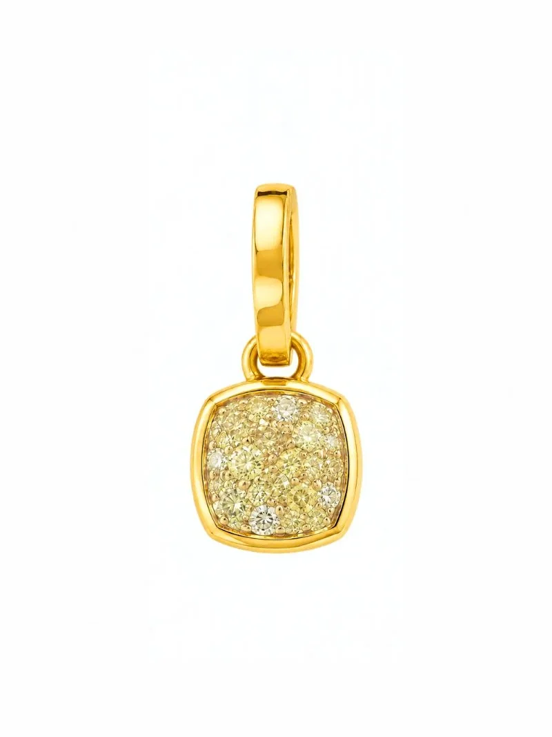 3.00ct Diamond 18K Gold Cushion Bezel Pendant 3.00ct Diamond 18K Gold Cushion Bezel Pendant