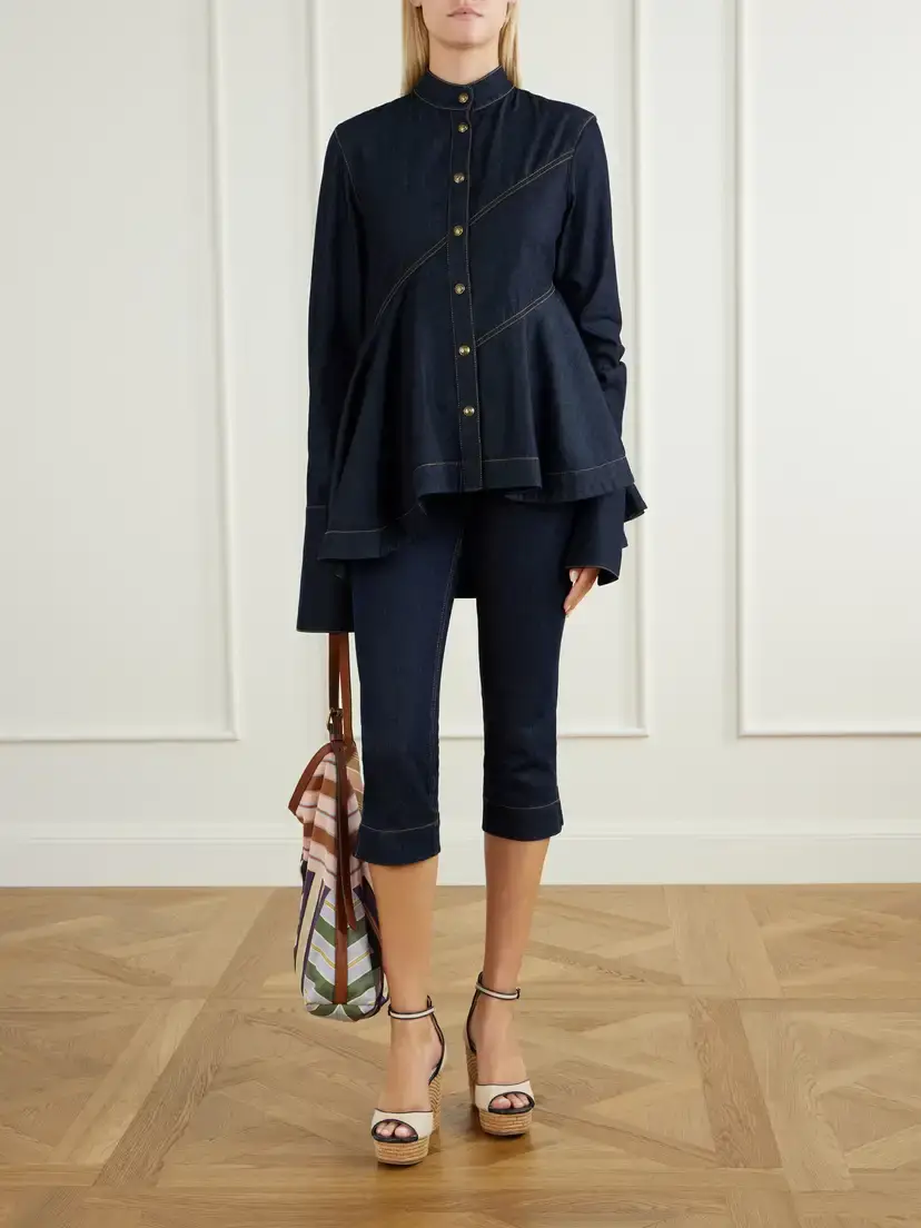 Zimmermann Asymmetric Denim Shirt | Thumbnail 2 Zimmermann Asymmetric Denim Shirt | Thumbnail 2