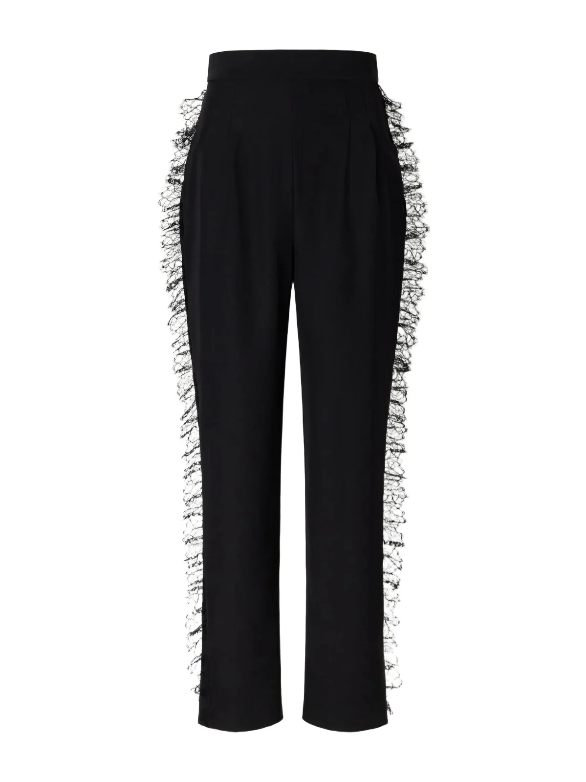 Lace-trimmed Twill Straight-leg Pants Lace-trimmed Twill Straight-leg Pants