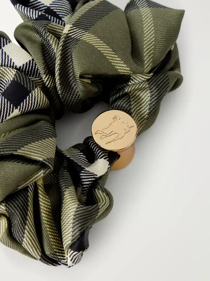 Burberry Checked Silk Scrunchie | Thumbnail 2