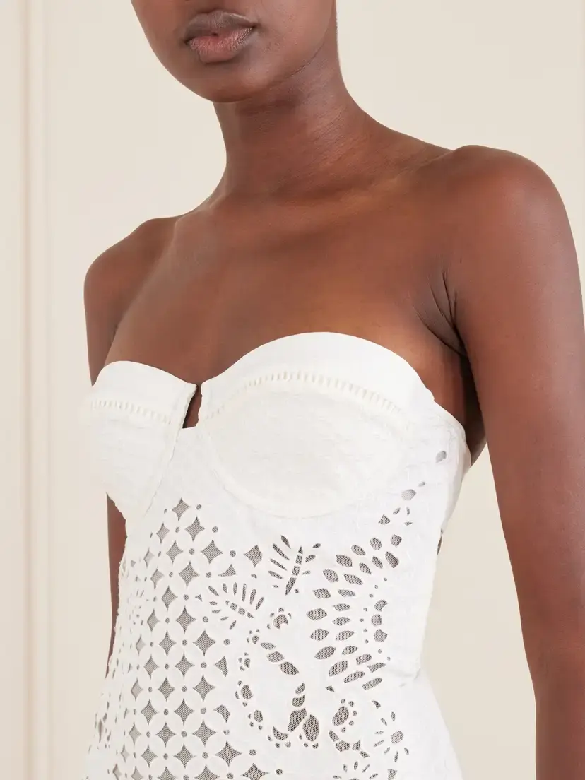 Zimmermann Indra Strapless Broderie Anglaise Swimsuit | Thumbnail 5 Zimmermann Indra Strapless Broderie Anglaise Swimsuit | Thumbnail 5