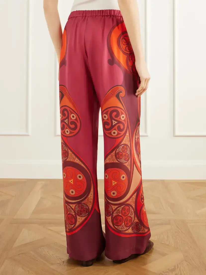 La DoubleJ Club Printed Silk-twill Wide-leg Pants | Thumbnail 4