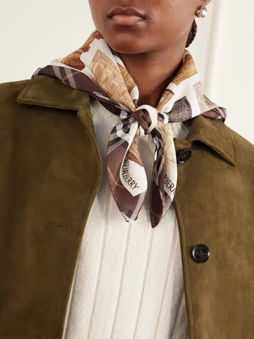 Burberry Printed Silk-twill Scarf | Thumbnail 2