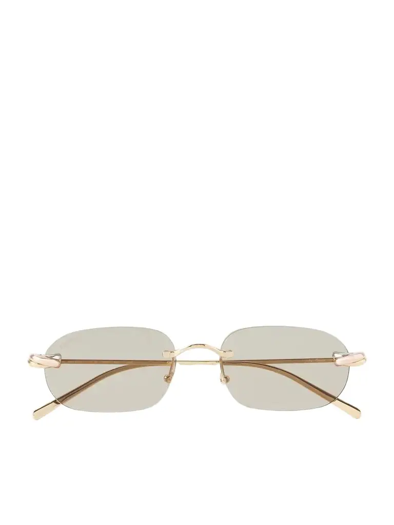 Cartier Eyewear Trinity De Cartier Square-frame Gold-tone Sunglasses