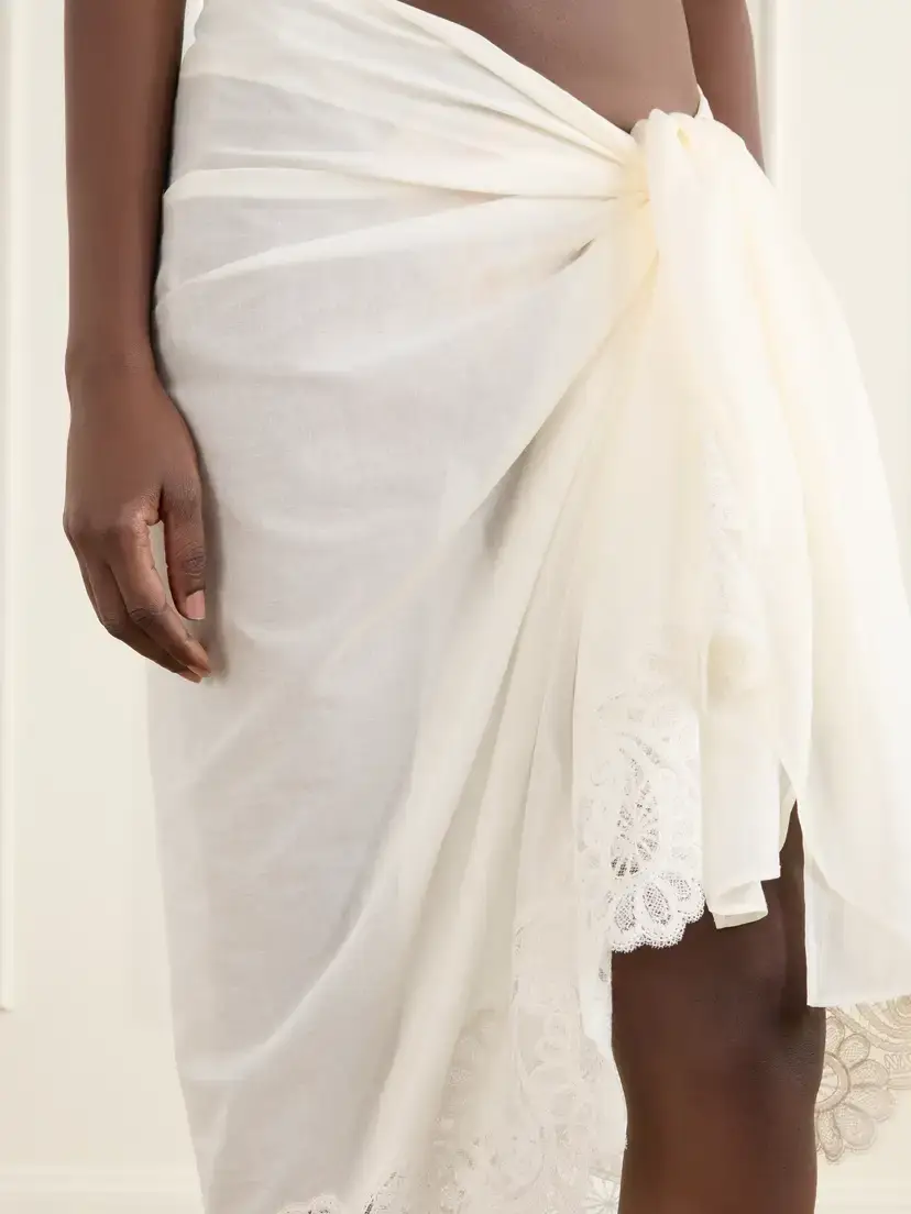 Zimmermann Lace-trimmed Cotton Pareo | Thumbnail 4
