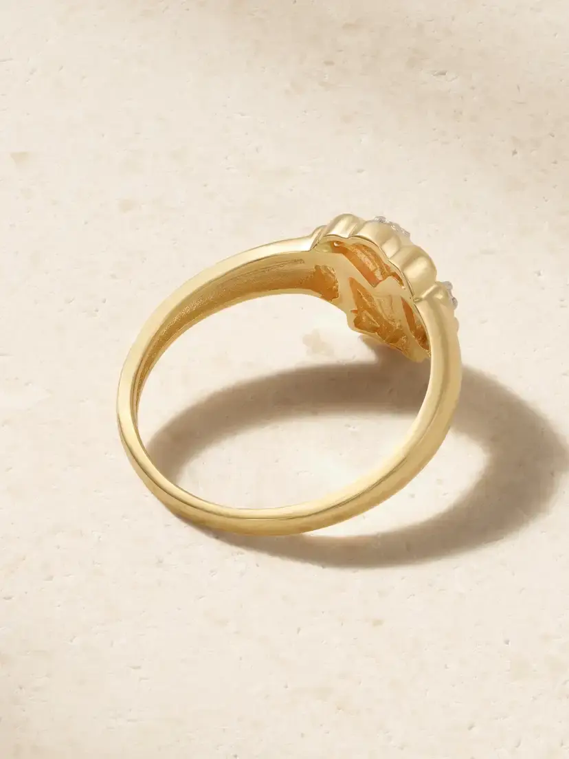 Mateo Petite Venus 14-karat Gold Diamonds Signet Ring | Thumbnail 3 Mateo Petite Venus 14-karat Gold Diamonds Signet Ring | Thumbnail 3