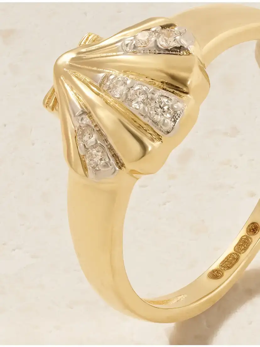Mateo Petite Venus 14-karat Gold Diamonds Signet Ring | Thumbnail 4 Mateo Petite Venus 14-karat Gold Diamonds Signet Ring | Thumbnail 4