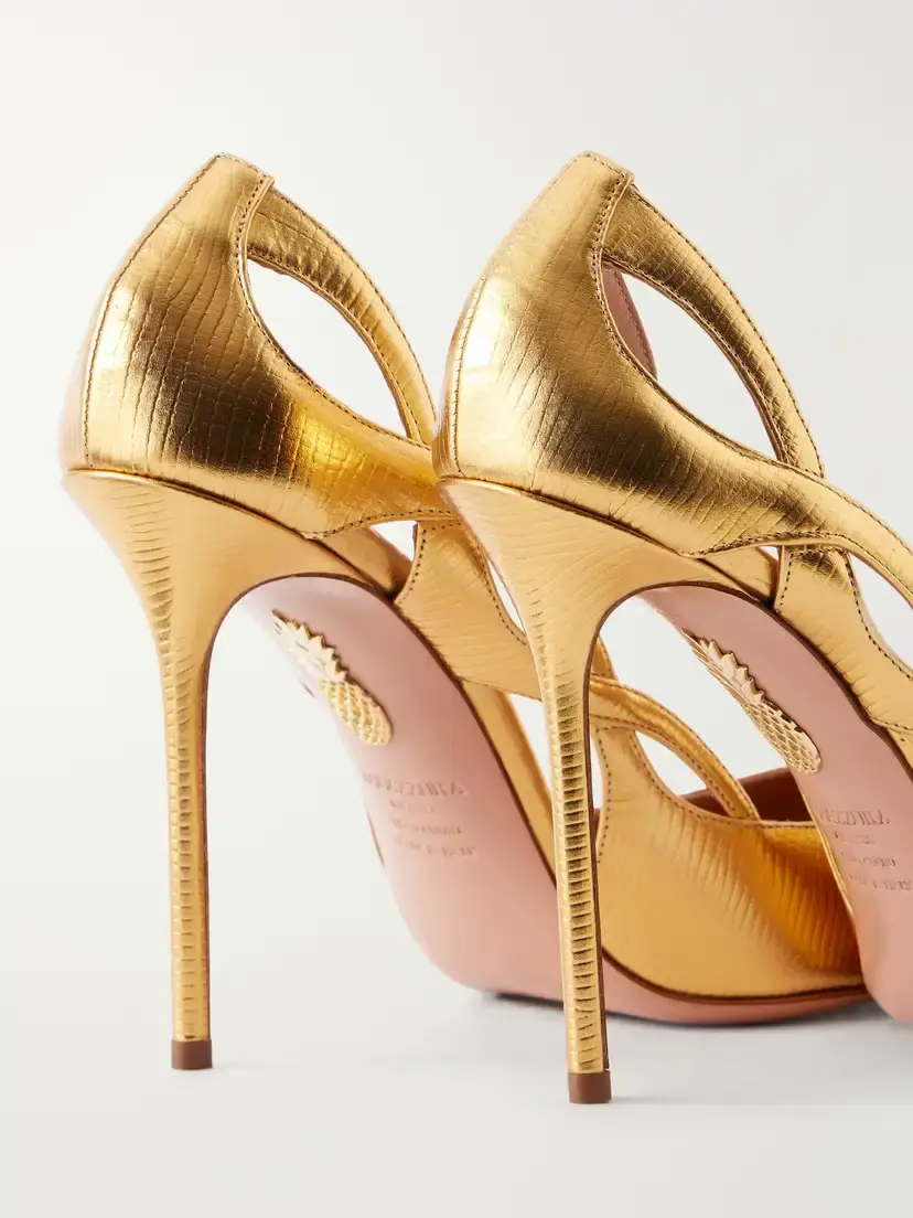 Aquazzura Contour 105 Metallic Lizard-effect Leather Pumps | Thumbnail 5 Aquazzura Contour 105 Metallic Lizard-effect Leather Pumps | Thumbnail 5