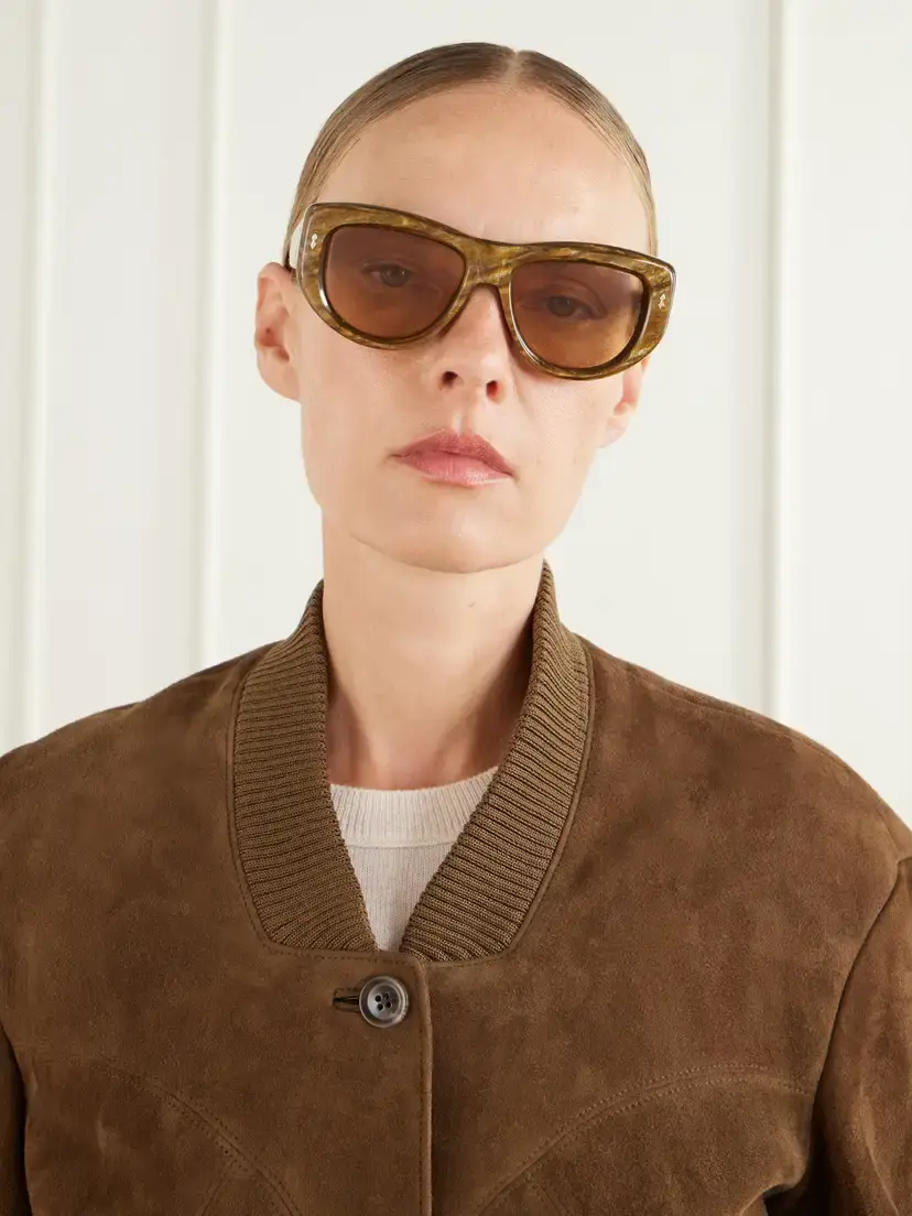 Jacques Marie Mage + Erin Wasson The Sud Square-frame Marbled Acetate Sunglasses | Thumbnail 2 Jacques Marie Mage + Erin Wasson The Sud Square-frame Marbled Acetate Sunglasses | Thumbnail 2