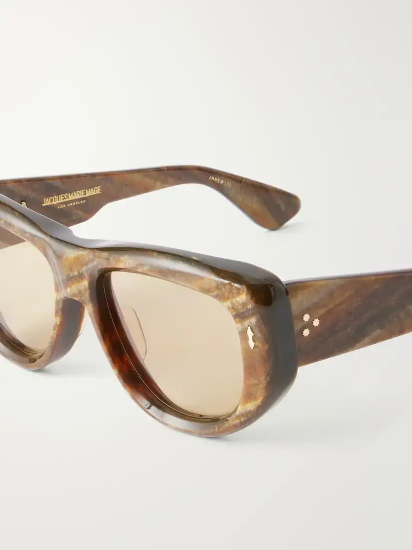 Jacques Marie Mage + Erin Wasson The Sud Square-frame Marbled Acetate Sunglasses | Thumbnail 4 Jacques Marie Mage + Erin Wasson The Sud Square-frame Marbled Acetate Sunglasses | Thumbnail 4