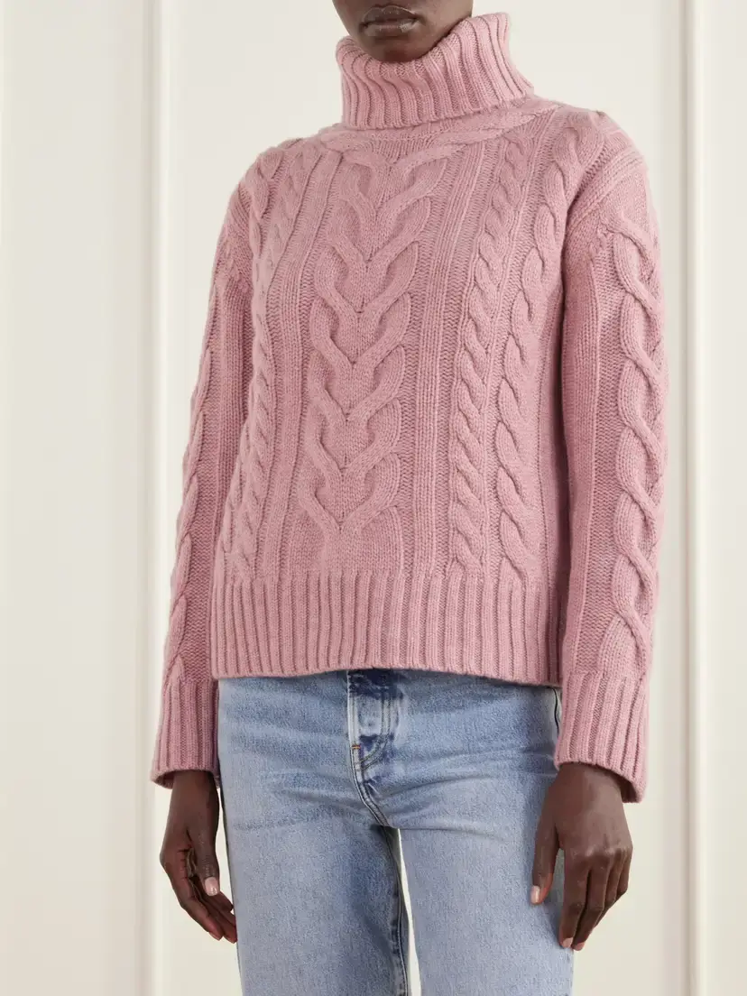 TWP Traveling Cable-knit Cashmere Turtleneck Sweater | Thumbnail 3