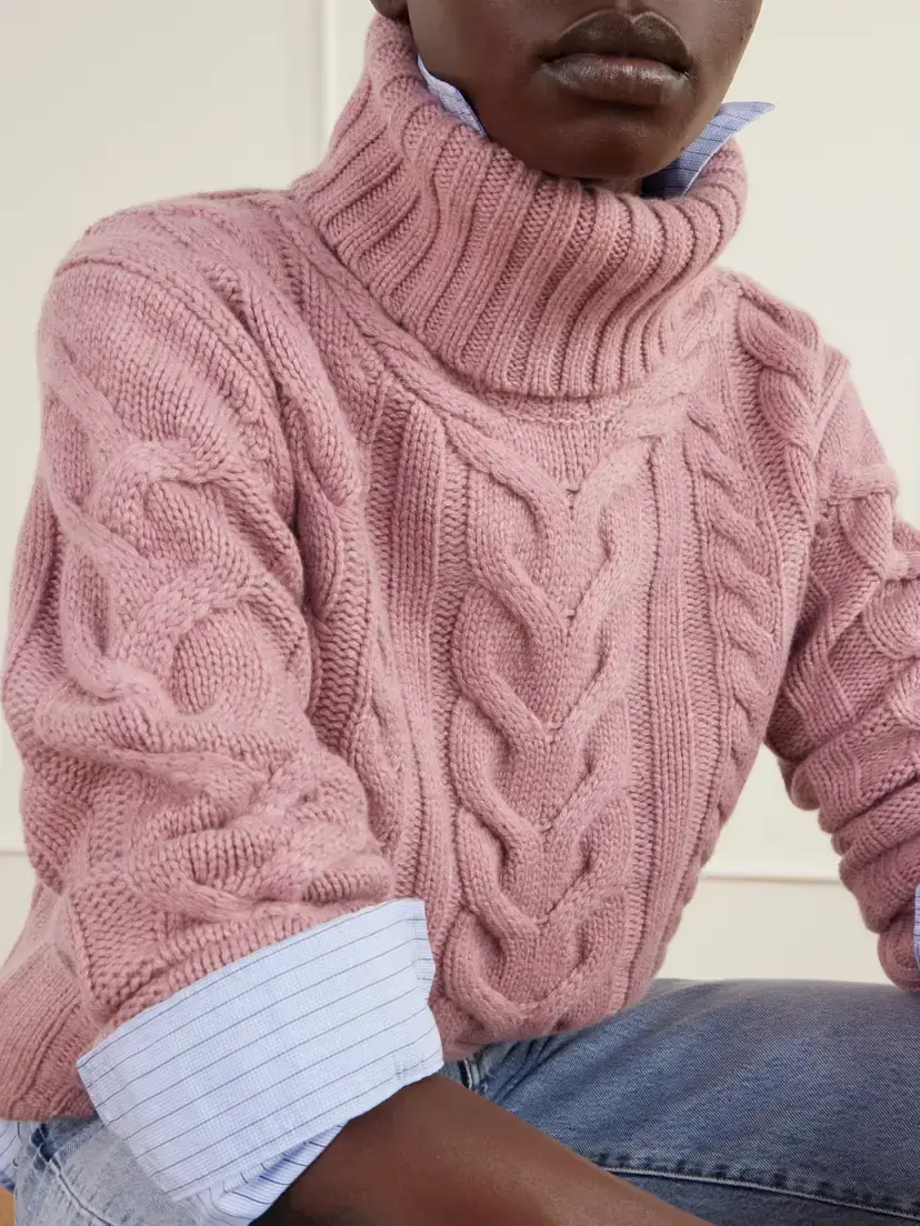 TWP Traveling Cable-knit Cashmere Turtleneck Sweater | Thumbnail 5