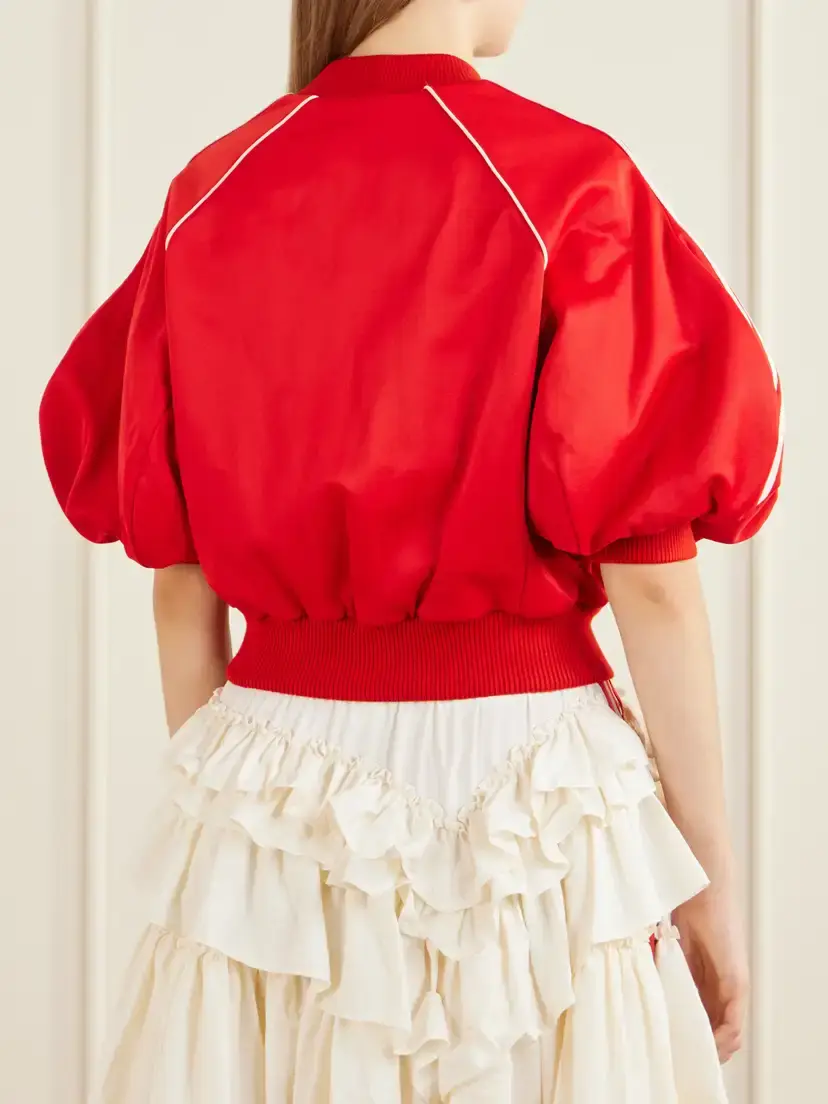 Simone Rocha + Adidas Originals Superstar Logo-embroidered Embellished Cropped Cotton-blend Jersey Jacket | Thumbnail 4