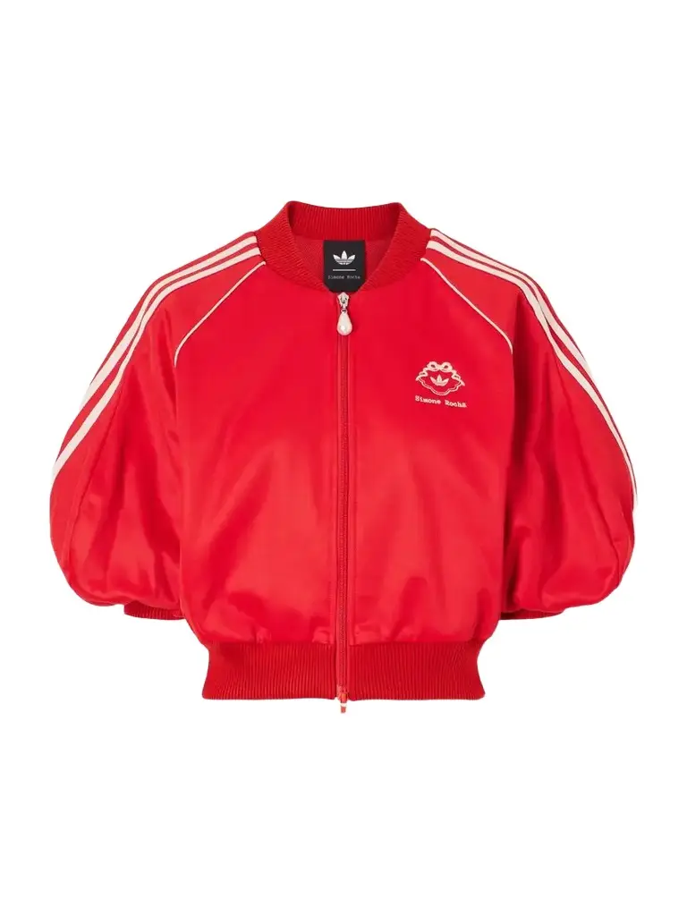 + Adidas Originals Superstar Logo-embroidered Embellished Cropped Cotton-blend Jersey Jacket + Adidas Originals Superstar Logo-embroidered Embellished Cropped Cotton-blend Jersey Jacket