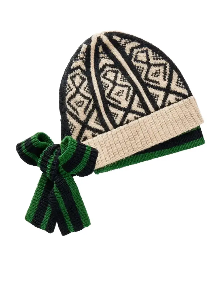 Dries Van Noten Tie-detailed Intarsia-wool Beanie