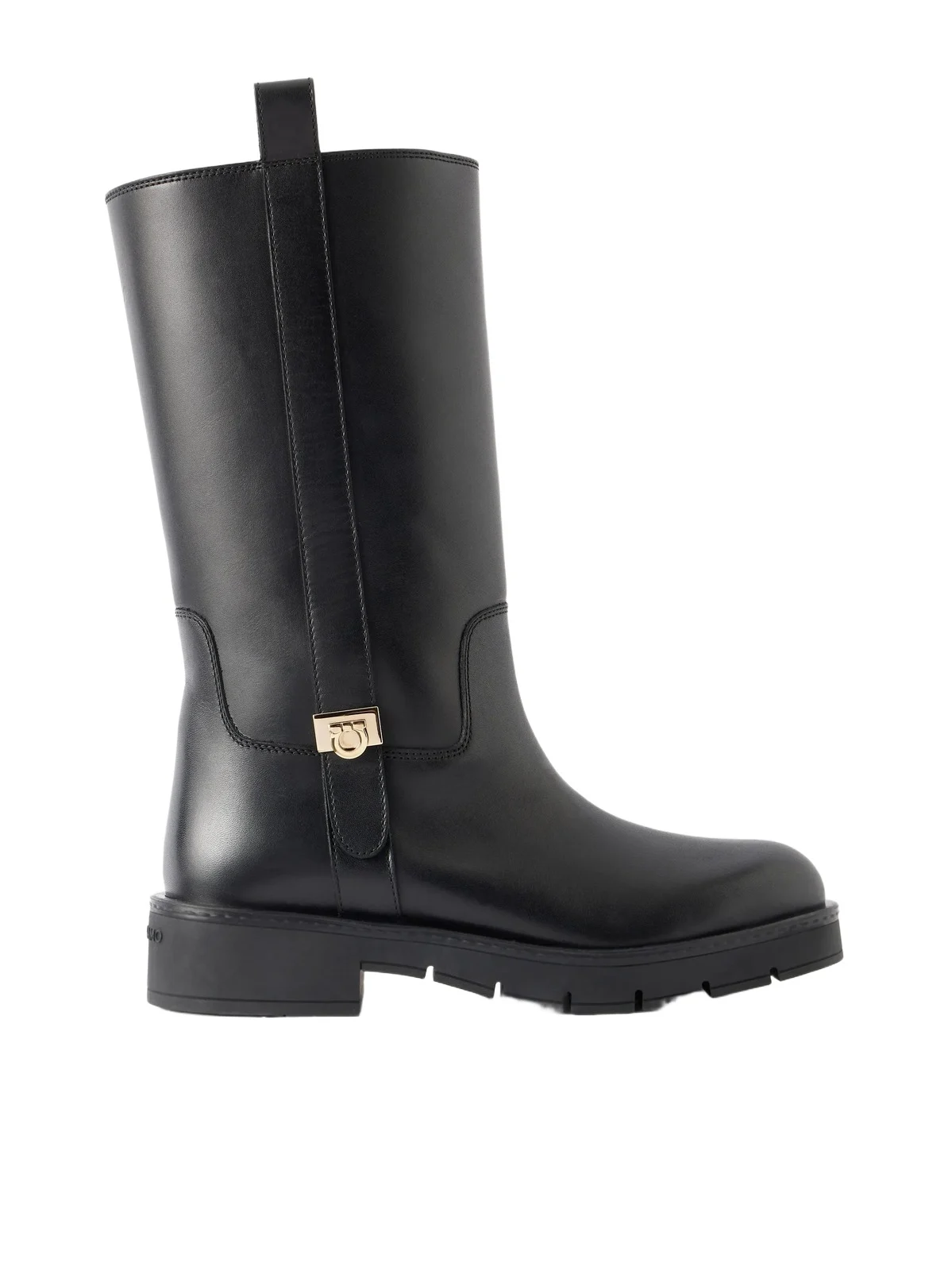 Ferragamo Nyves Leather Knee Boots