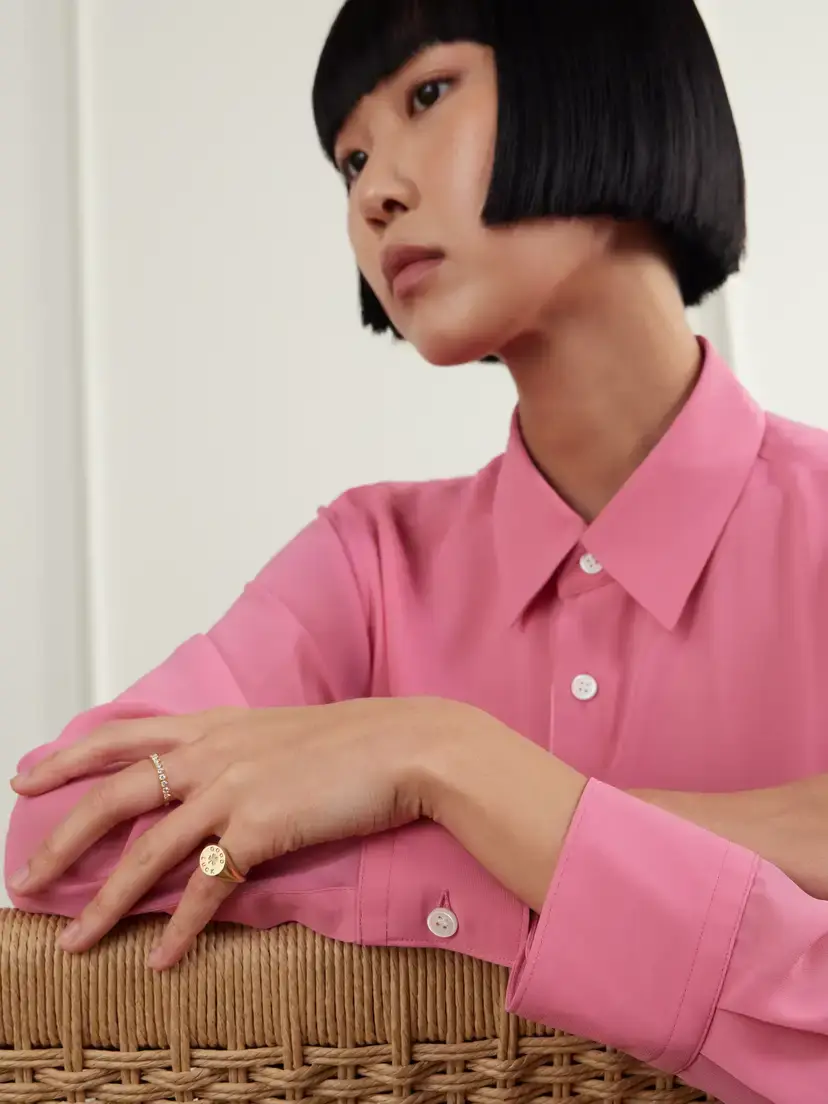 Jennifer Meyer Good Luck & Clover 18-karat Gold Signet Ring | Thumbnail 5