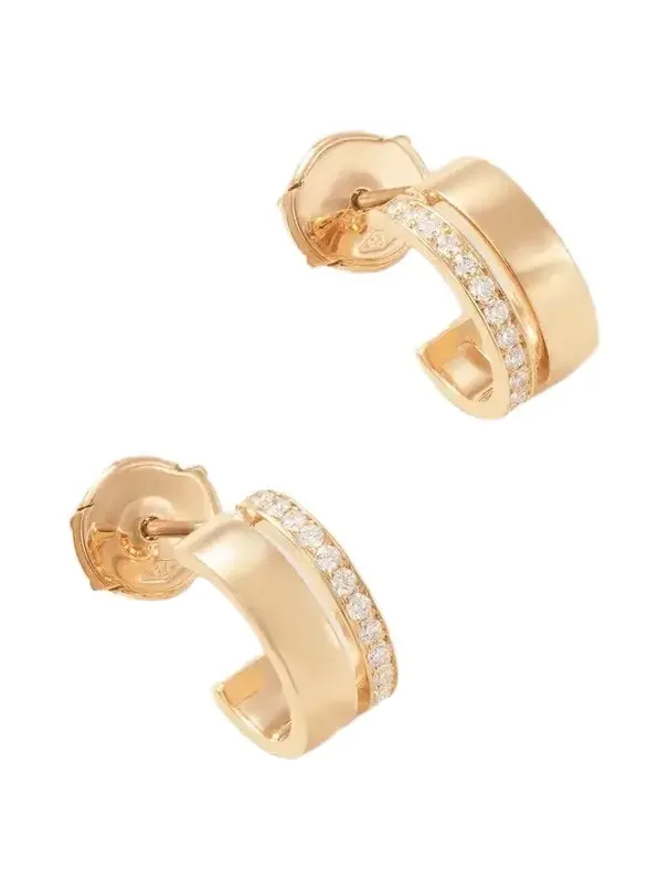 Repossi Berbere 18-karat Rose Gold Diamond Hoop Earrings