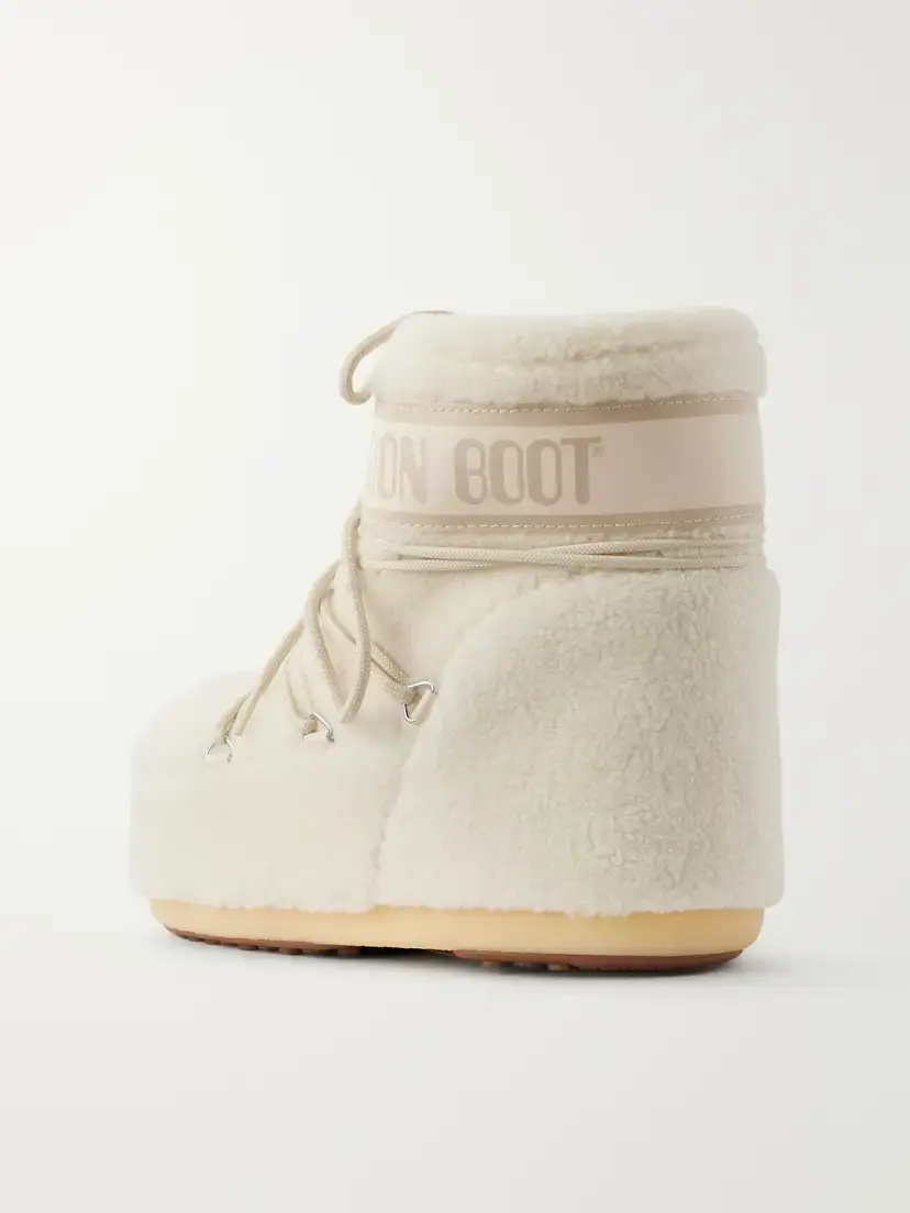 Moon Boot Icon Low Shell-trimmed Fleece Snow Boots | Thumbnail 3 Moon Boot Icon Low Shell-trimmed Fleece Snow Boots | Thumbnail 3