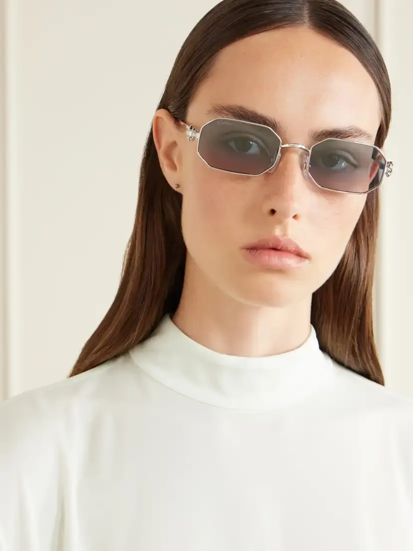 Cartier Eyewear Clash De Cartier Square-frame Silver-tone Metal Sunglasses | Thumbnail 2 Cartier Eyewear Clash De Cartier Square-frame Silver-tone Metal Sunglasses | Thumbnail 2
