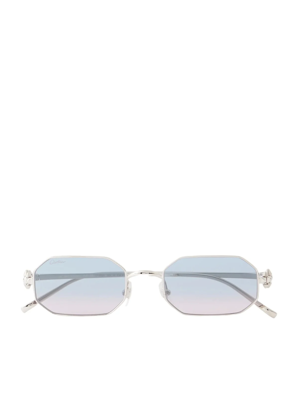 Clash De Cartier Square-frame Silver-tone Metal Sunglasses Clash De Cartier Square-frame Silver-tone Metal Sunglasses