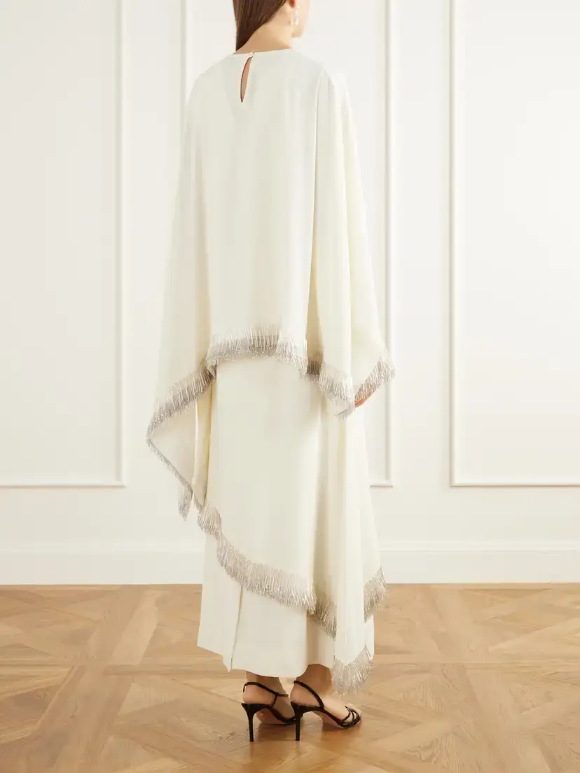Abadia Bead-embellished Layered Crepe Gown | Thumbnail 3 Abadia Bead-embellished Layered Crepe Gown | Thumbnail 3