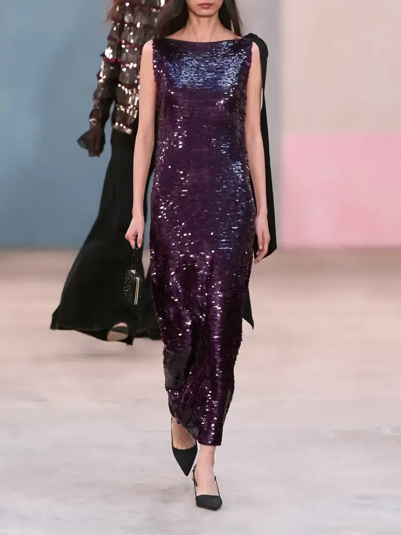 Carolina Herrera Sequin-embellished Knitted Gown | Thumbnail 5 Carolina Herrera Sequin-embellished Knitted Gown | Thumbnail 5