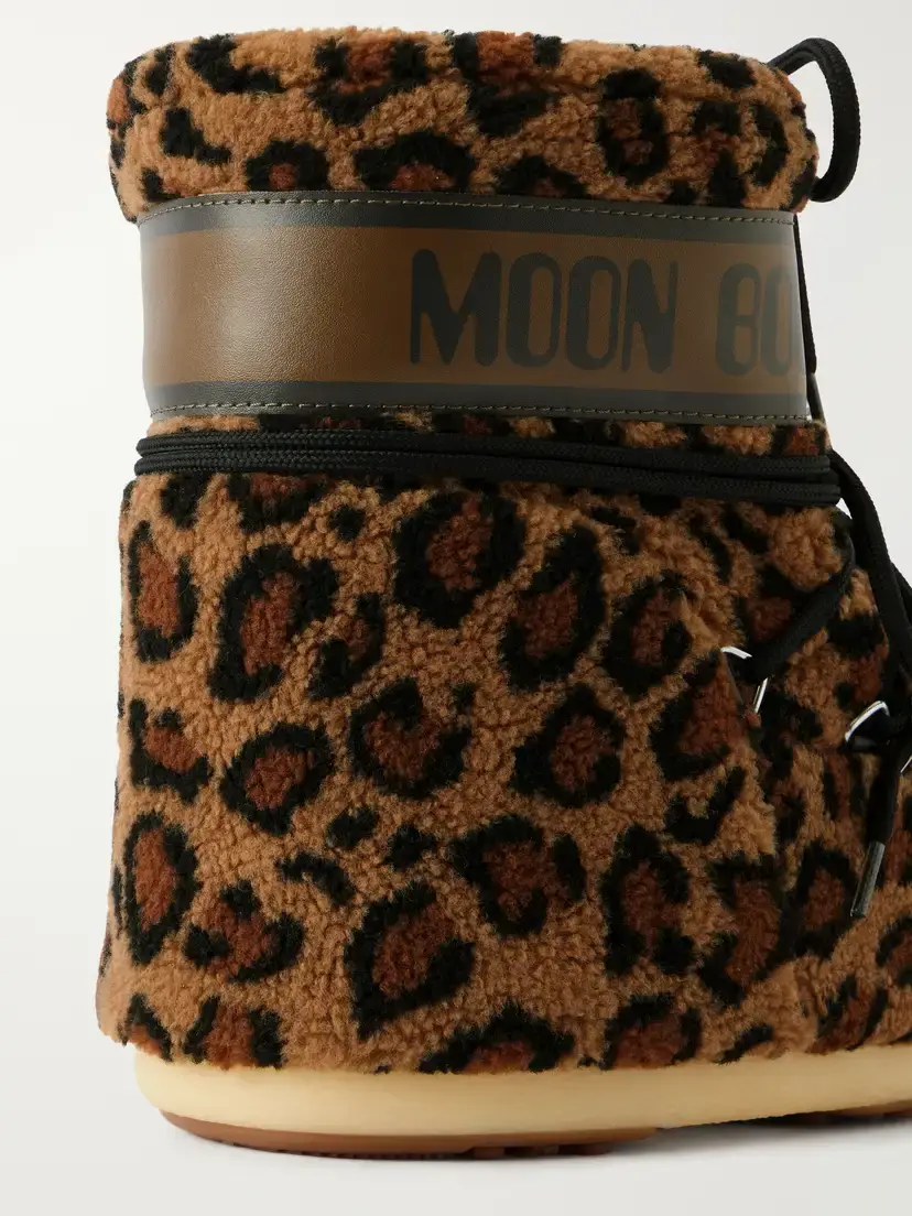 Moon Boot Icon Low Leopard-print Fleece Snow Boots | Thumbnail 5 Moon Boot Icon Low Leopard-print Fleece Snow Boots | Thumbnail 5