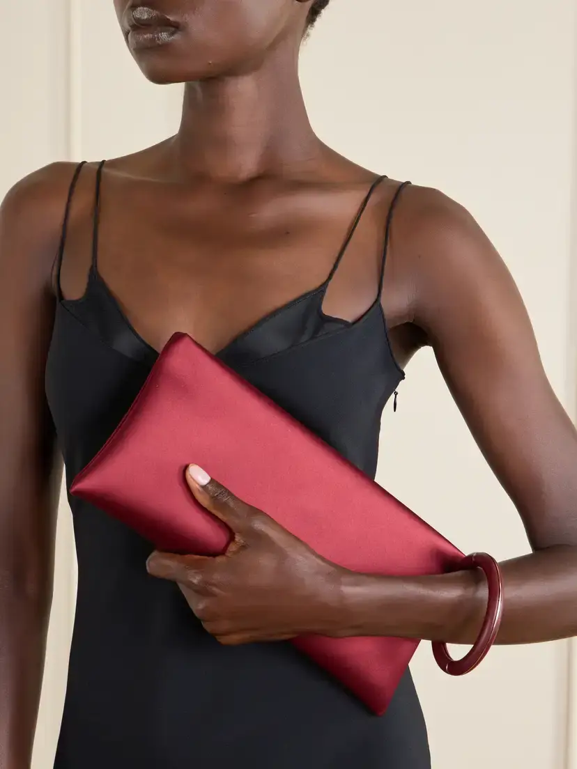 Tom Ford Aura Leather-trimmed Satin Clutch | Thumbnail 2