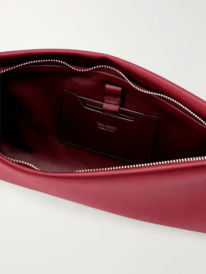 Tom Ford Aura Leather-trimmed Satin Clutch | Thumbnail 6