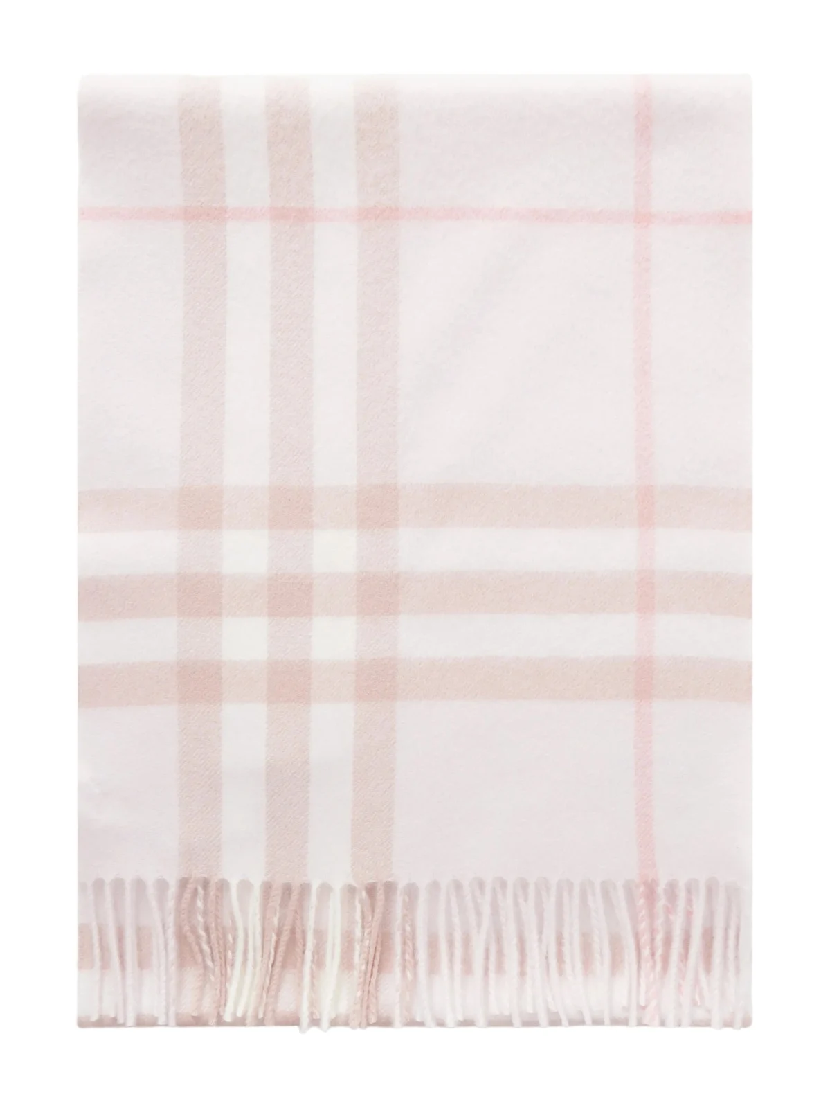 Burberry Giant Fringe-detail Checked Cashmere Scarf