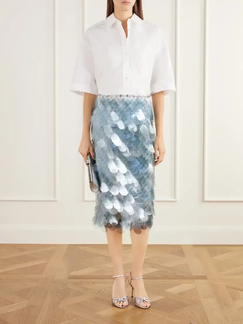 Rabanne Sequined Chainmail Midi Skirt | Thumbnail 2 Rabanne Sequined Chainmail Midi Skirt | Thumbnail 2