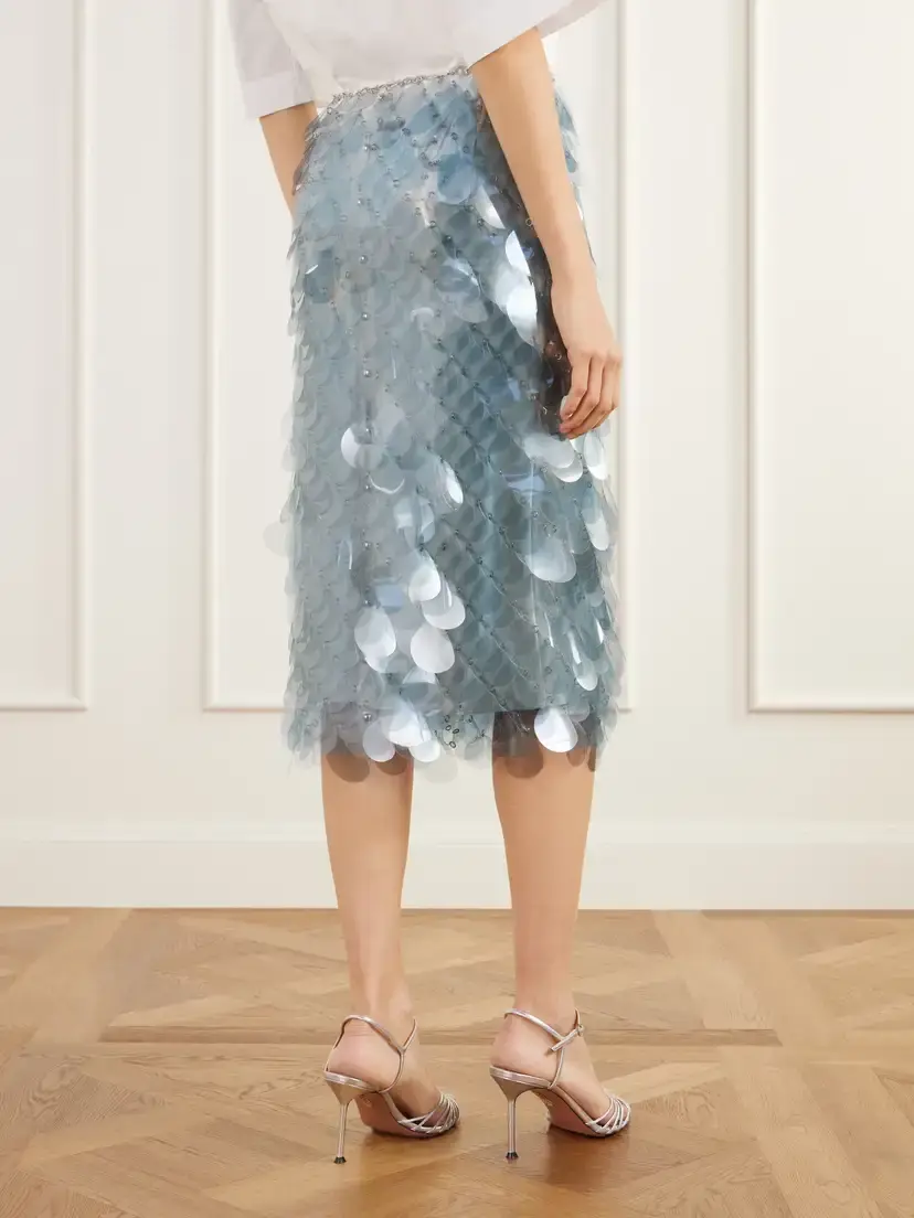Rabanne Sequined Chainmail Midi Skirt | Thumbnail 4 Rabanne Sequined Chainmail Midi Skirt | Thumbnail 4