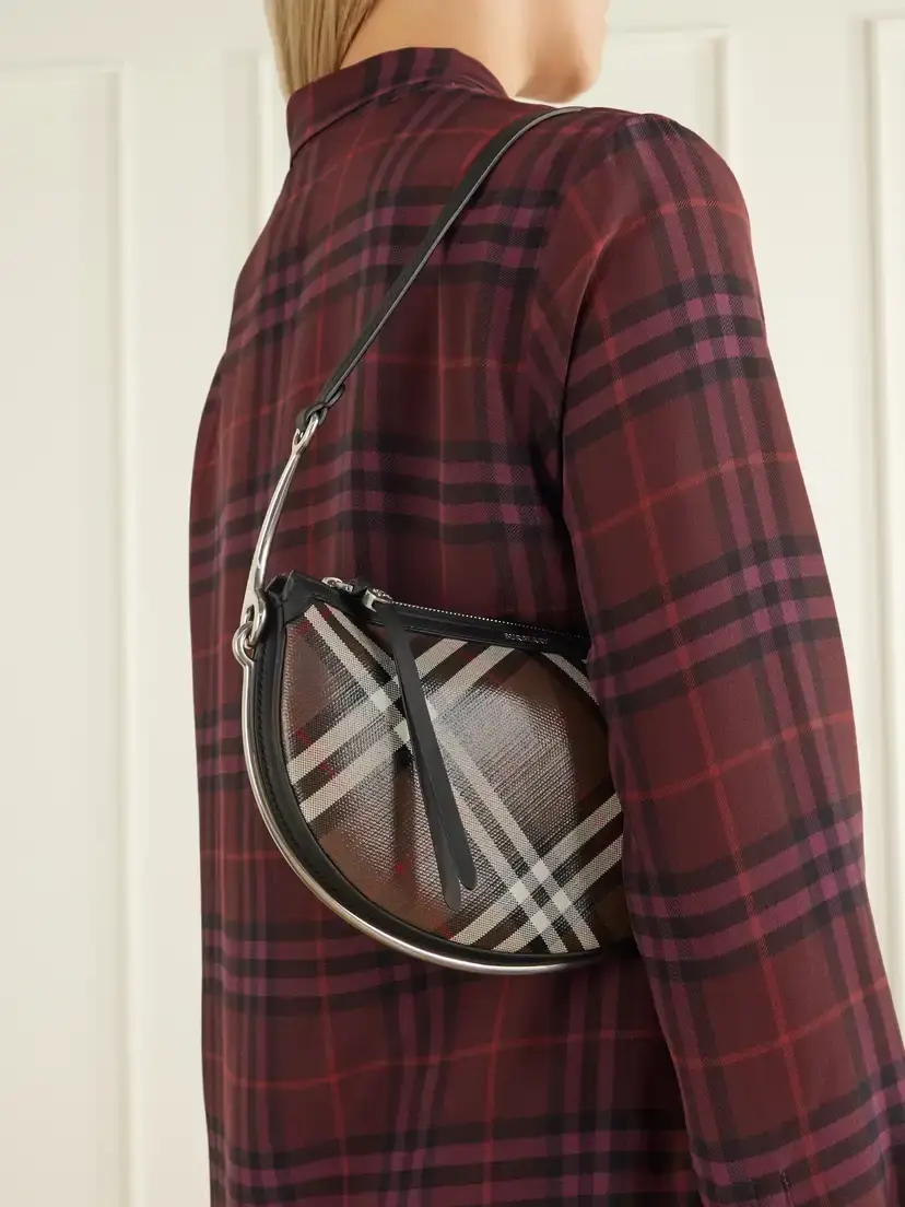 Burberry Checked Leather Shoulder Bag | Thumbnail 2 Burberry Checked Leather Shoulder Bag | Thumbnail 2